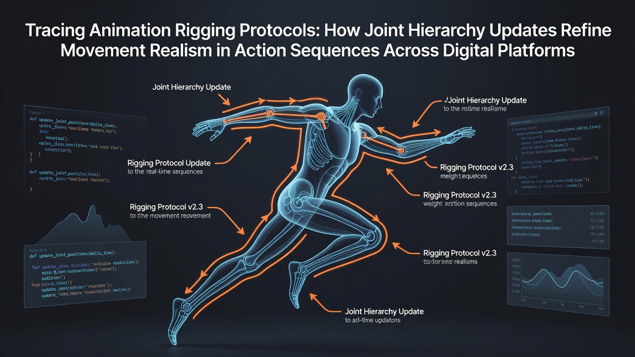 Technical breakdown of joint hierarchy structures in character rigging software showing parent-child bone relationships and update propagation paths